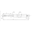 AMORTIZOR GAZ L499MM CURSA 202MM 130N