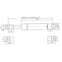 AMORTIZOR GAZ L585.5M CURSA 252.5MM 200N