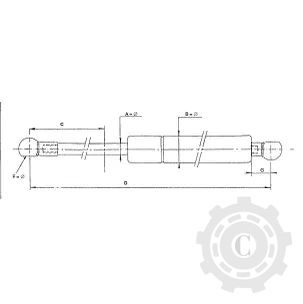 AMORTIZOR GAZ L585.5M CURSA 252.5MM 200N