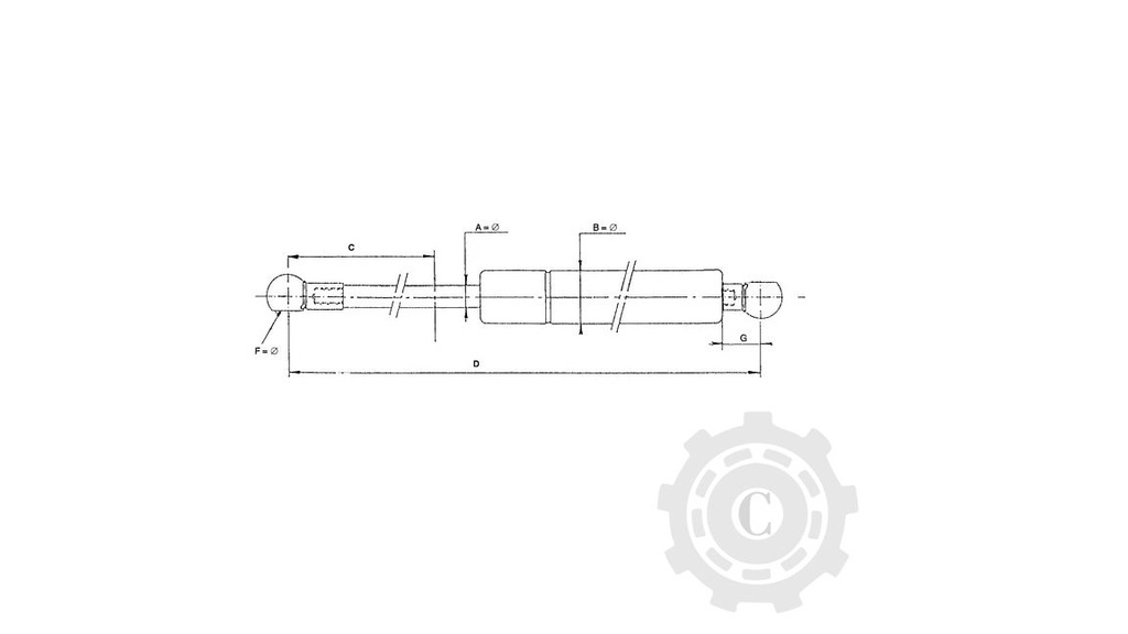 TELESCOP GAZ L885MM CURSA 395MM