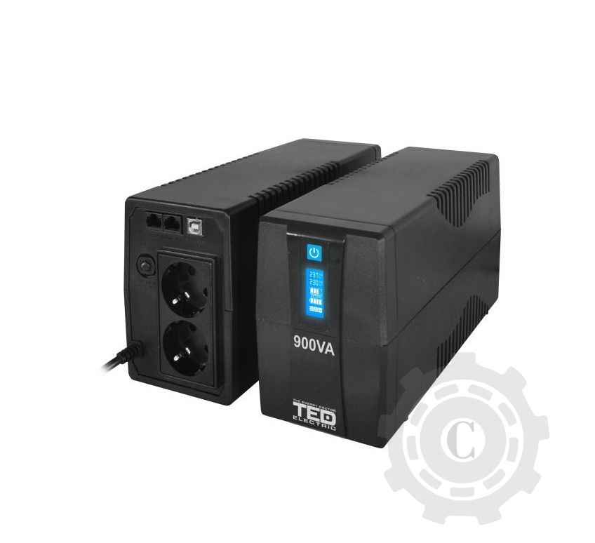 UPS cu 2 prize TED 003942, 900VA, 500W LCD