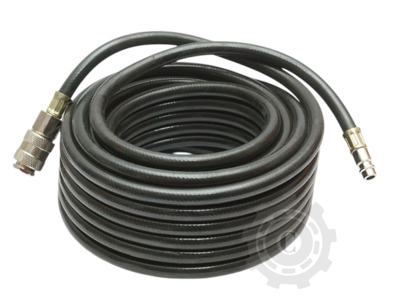 Furtun aer compresor 12m PVC 6x11mm si cuple rapide universale