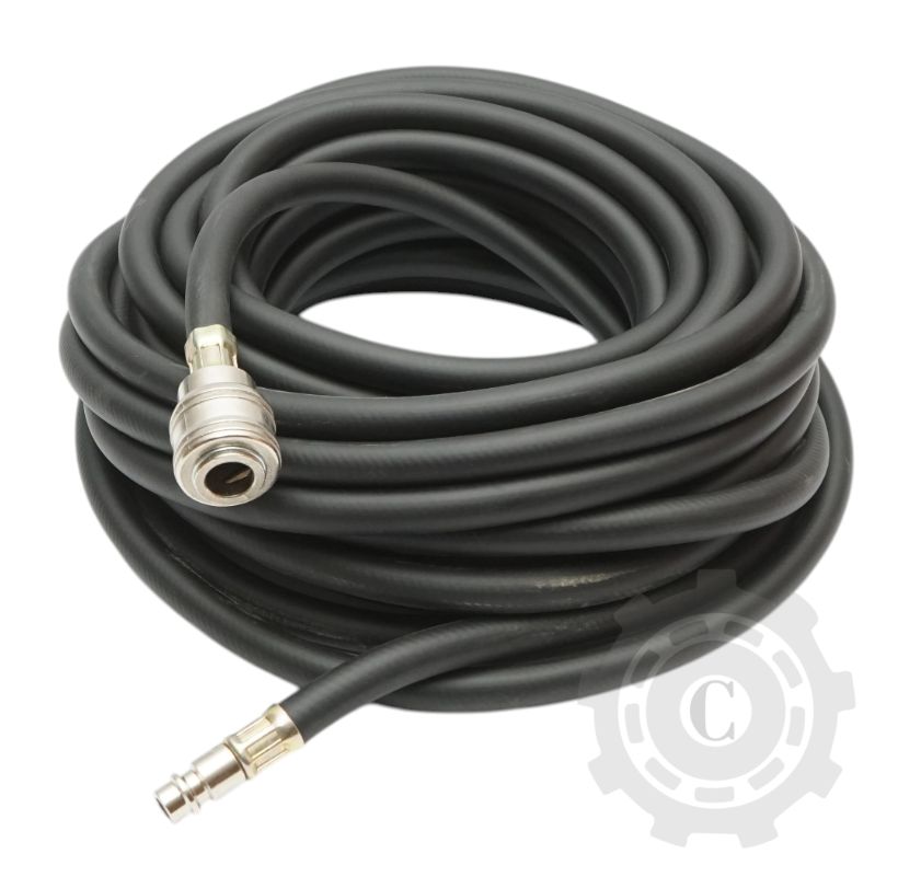 Furtun aer compresor 12m cauciucat 6x12mm si cuple rapide universale