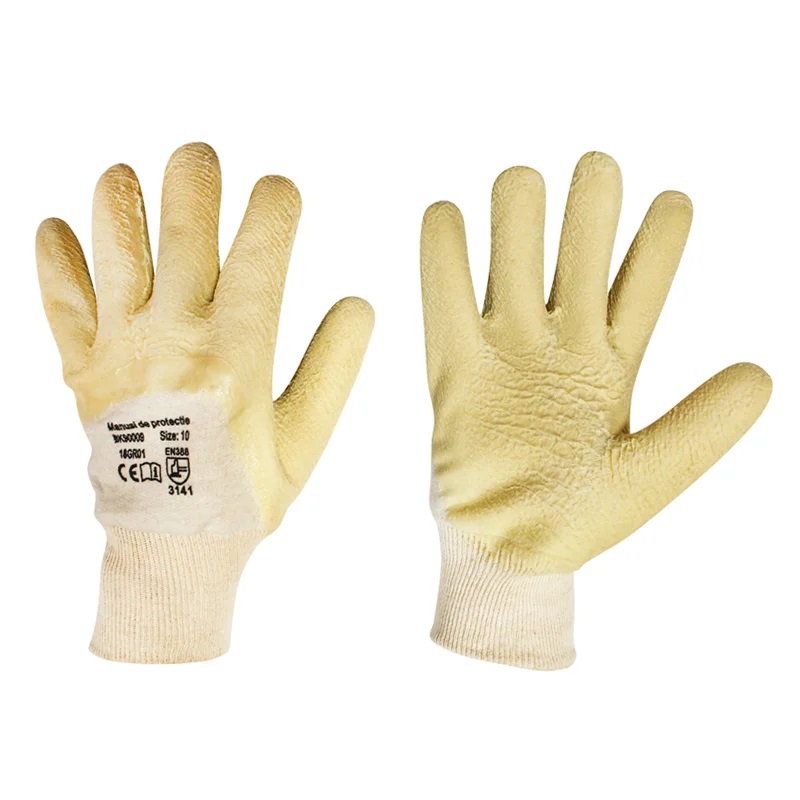 MANUSI PROTECTIE CAUCIUCATE BEJ M10(SEZON RECE)