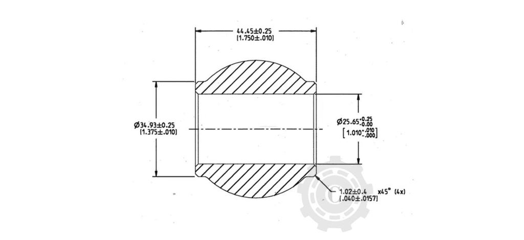 Z902025KR BILA TIRANT CENTRAL CAT.2/2 diametru 25,4/50,6x44,5mm