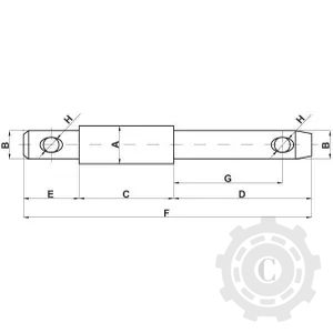 Z325220KR BOLT TIRANT CENTRAL 25X32X25MM