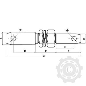 Z422289KR BOLT TIRANT LATERAL 28/22X203MM