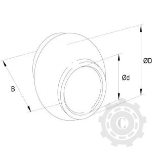 Z902320KR BILA TIRANT CENTRAL CAT. 2/3 diametru 32/57x50,8mm