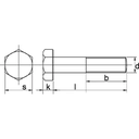 SURUB DIN931 M12x1,75x60MM FILET 30MM G 10.9