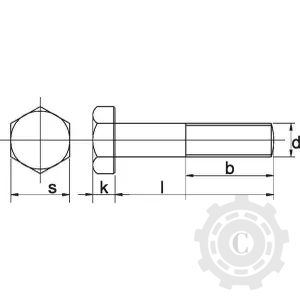 SURUB DIN931 M6x1x45 MM G 10.9