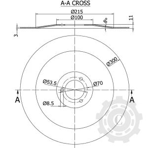 TALER DISC NETED 300x3,0MM