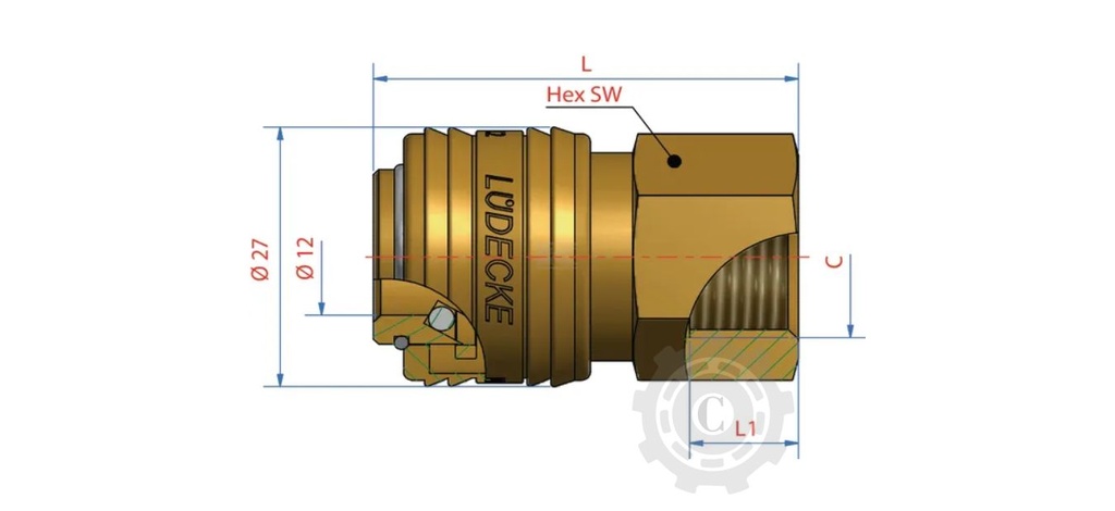 CUPLAJ CU ELIBERARE RAPIDA  3/8" BSP F