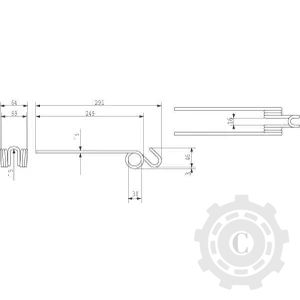 DINTE GREBLA ROTATIVA 291X64X5 PT POTTINGER