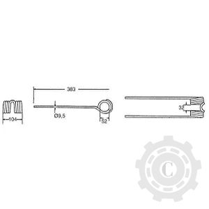 DINTE GREBLA ROTATIVA 383X104X9.5 PT POTTINGER