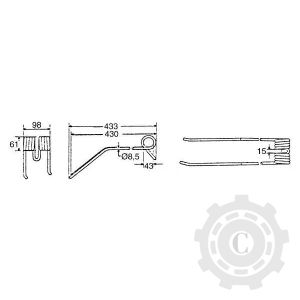 DINTE GREBLA ROTATIVA 490X98X8.5 PT KUHN