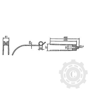 DINTE GREBLA ROTATIVA PT DEUTZ-FAHR