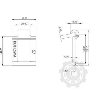 ZA DE LANT KOHLSWA 28X48X7.5MM