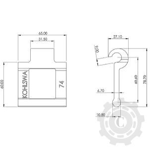 ZA DE LANT KOHLSWA 35X65X10.8MM