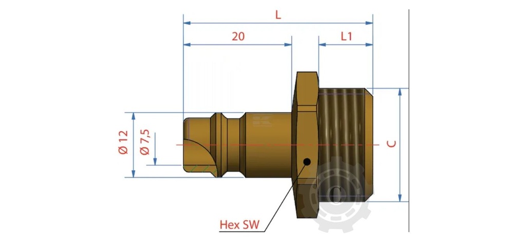 CUPLA AER TATA 1/2” BSP