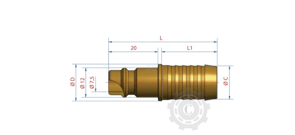 CUPLA AER TATA CU STUT 10MM