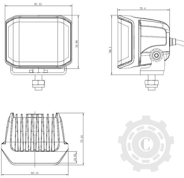 LAMPA DE LUCRU LED 70W 8400LM