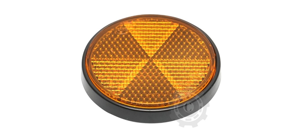 Reflectorizant rotund 60mm galben lateral