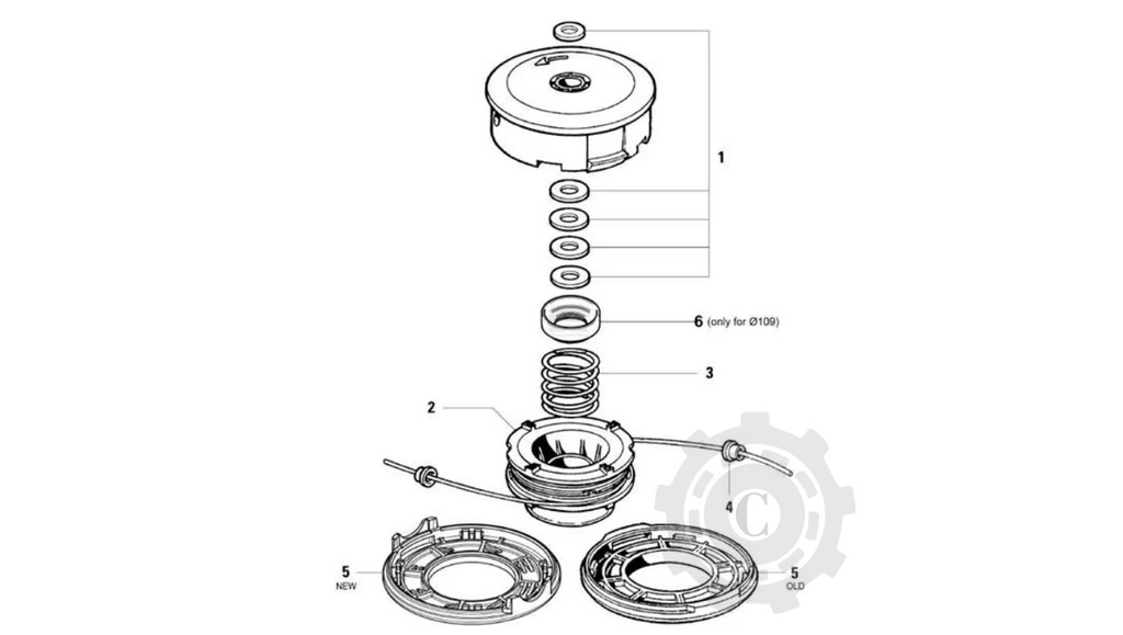 50709109 Trimmer head Tap&Go TNW130 universal 130mm
