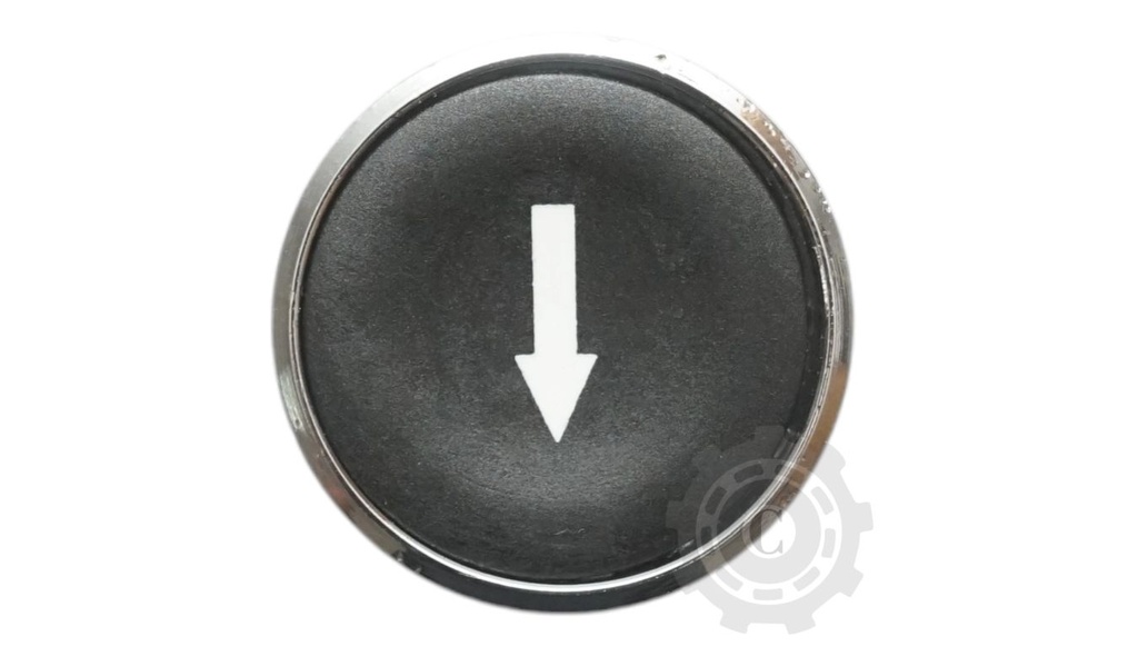 Cap buton comanda negru sageata jos Ø 22mm