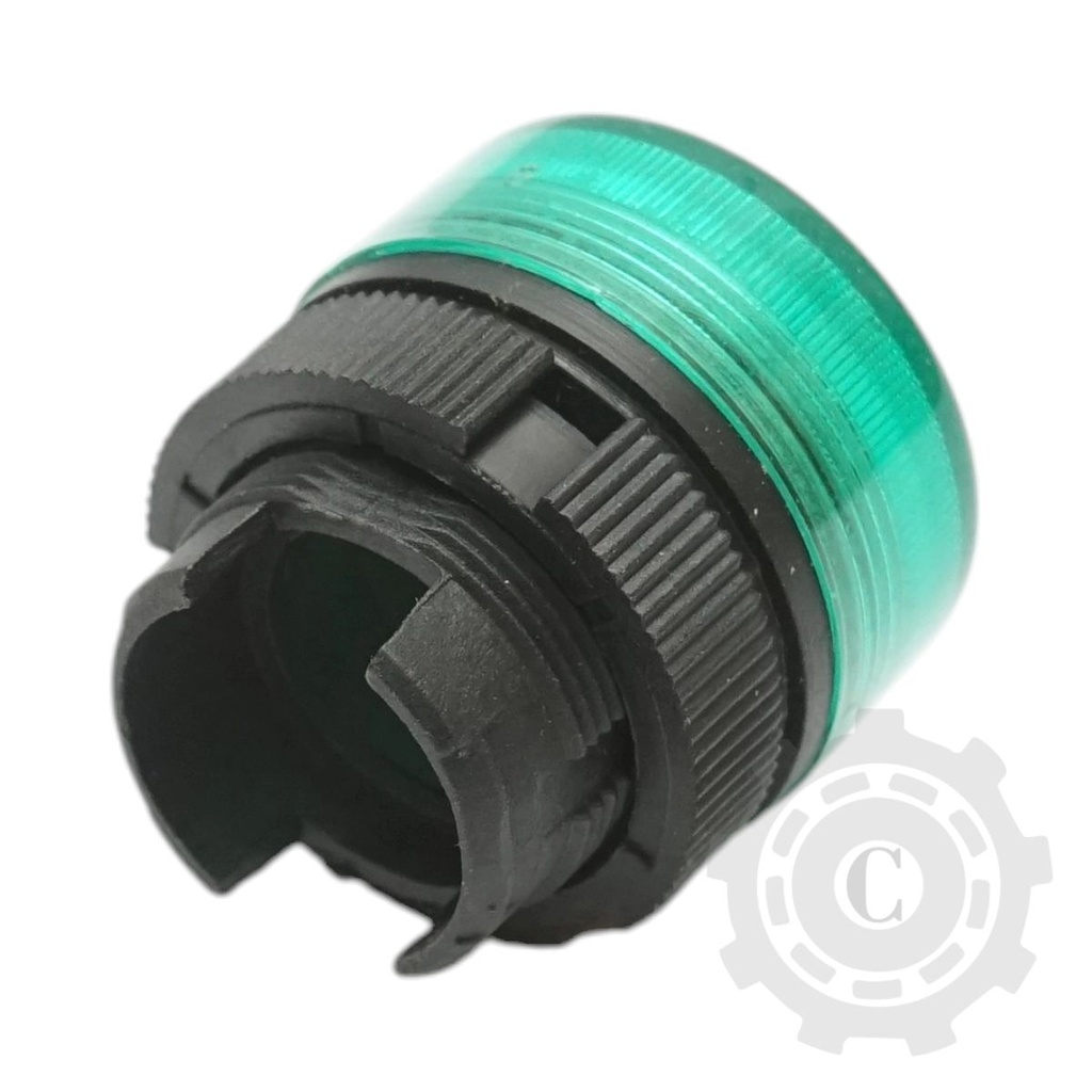 Cap indicator iluminat verde Ø 22mm LAY5