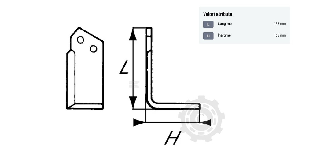 CUTIT FREZA KRONE STANGA 0363950M