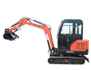 Mini excavator 1.8T cu cabina, motor diesel 25CP (18.4KW), adancime sapare 2300mm, capacitate ridicare 350Kg, 2 cupe incluse 420/985mm THOR