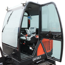 Mini excavator 1.8T cu cabina, motor diesel 25CP (18.4KW), adancime sapare 2300mm, capacitate ridicare 350Kg, 2 cupe incluse 420/985mm THOR