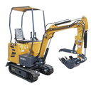 Mini excavator 1T cu semicabina, motor diesel 9.5CP (7KW), adancime sapare 1764mm, capacitate ridicare 350Kg, 3 cupe incluse 185/190/355mm THOR