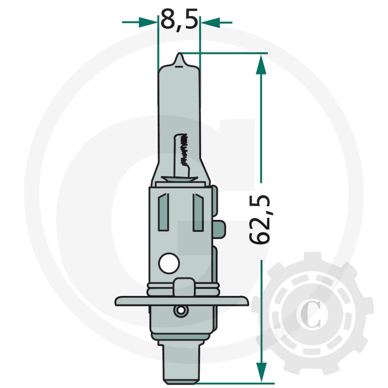 47724V70WH1 Bec cu halogen H1