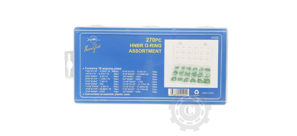 Trusa O-ring pentru clima 270 piese culoare verde