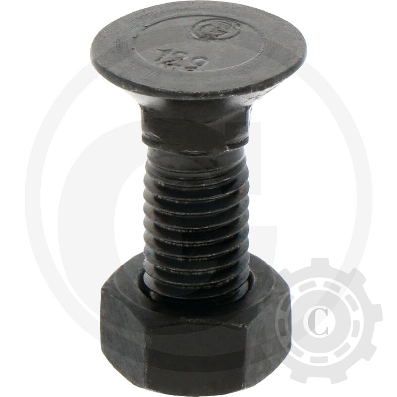 1230109VK Șurub plug cap plat înecat gât pătrat DIN608 M12x30mm grupa 10.9 