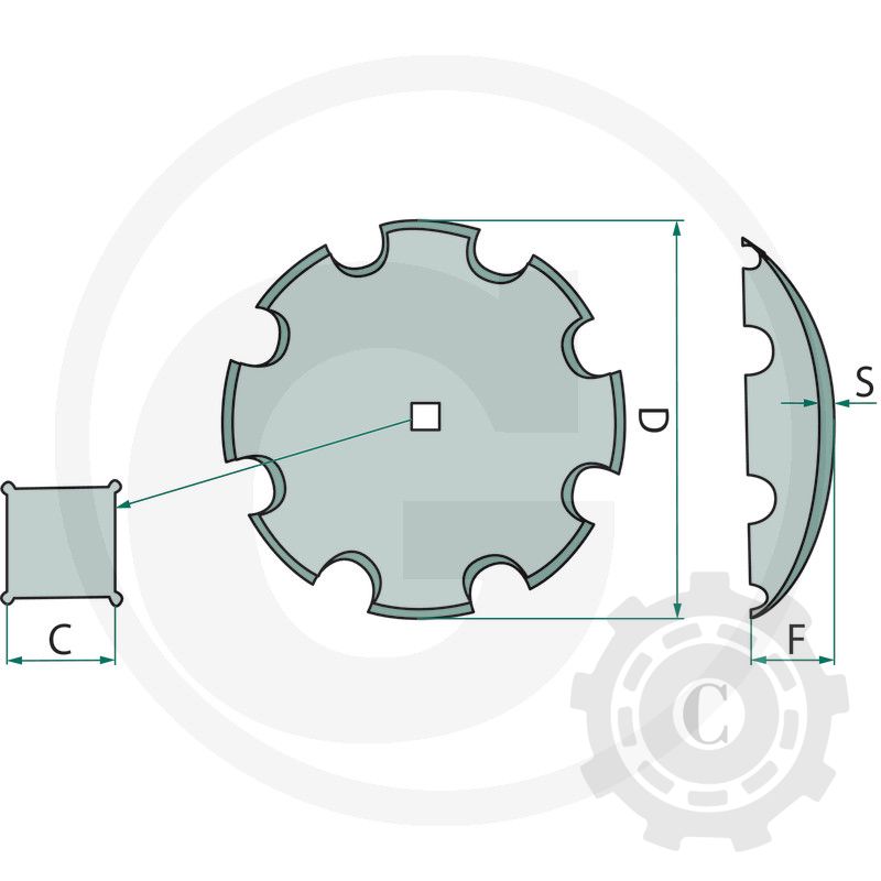 HD661641N Taler disc crestat 660x6/41