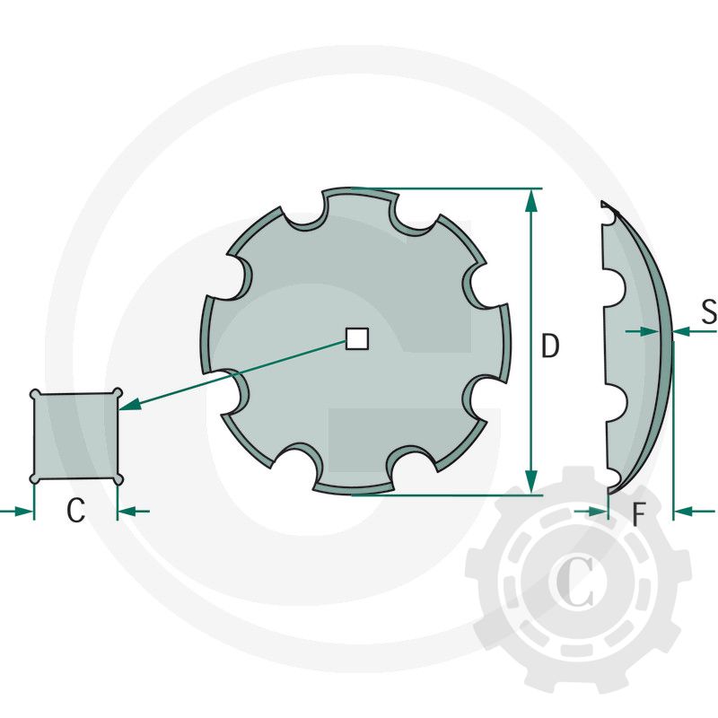 HD611641N Taler disc crestat 610x6 /37-41