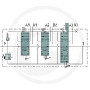 DISTRIBUITOR HIDRAULIC P40 CU 3 MANETE