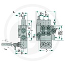 DISTRIBUITOR HIDRAULIC P40 CU O MANETA