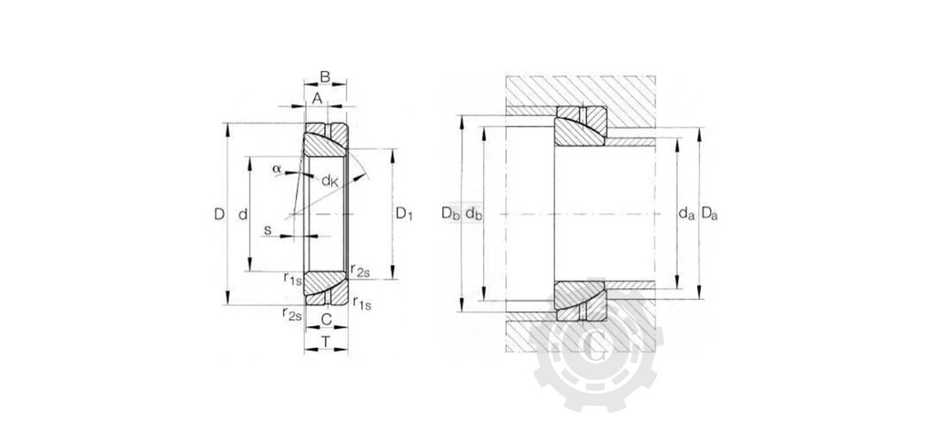 GE40SX ARTICULATIE SFERICA RADIALA