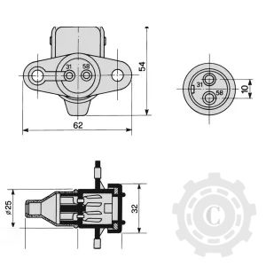 25001100 PRIZA 2 POLI