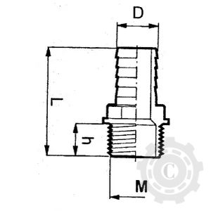 1032113 RACORD FURTUN 13MM x 3/8" TATA