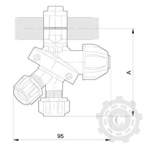 4012035 SUPORT DUZA 3 CAI 3/8",TIP CLEMA