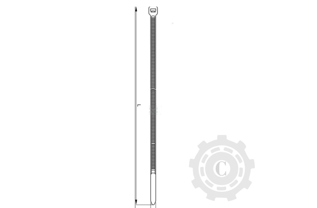COLIER PLASTIC NEGRU 7,6X370 TRB76370BLA