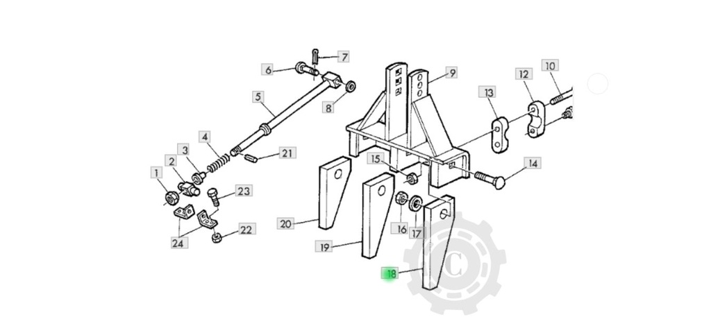 Furca presa jd L=445mm