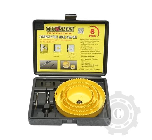 Set 5 carote circulare 64-127mm pentru rigips, lemn, PVC