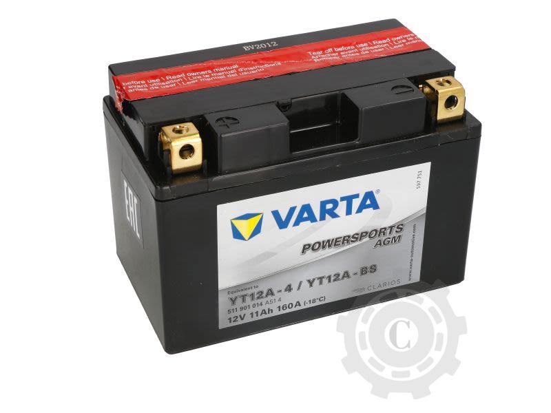 Starting batteri YT12A-BS 4RIDE GEL