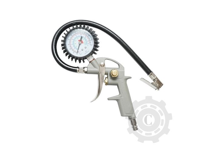 PISTOL UMFLAT ROTI CU FURTUN 360MM SI MANOMETRU 0-15 BAR