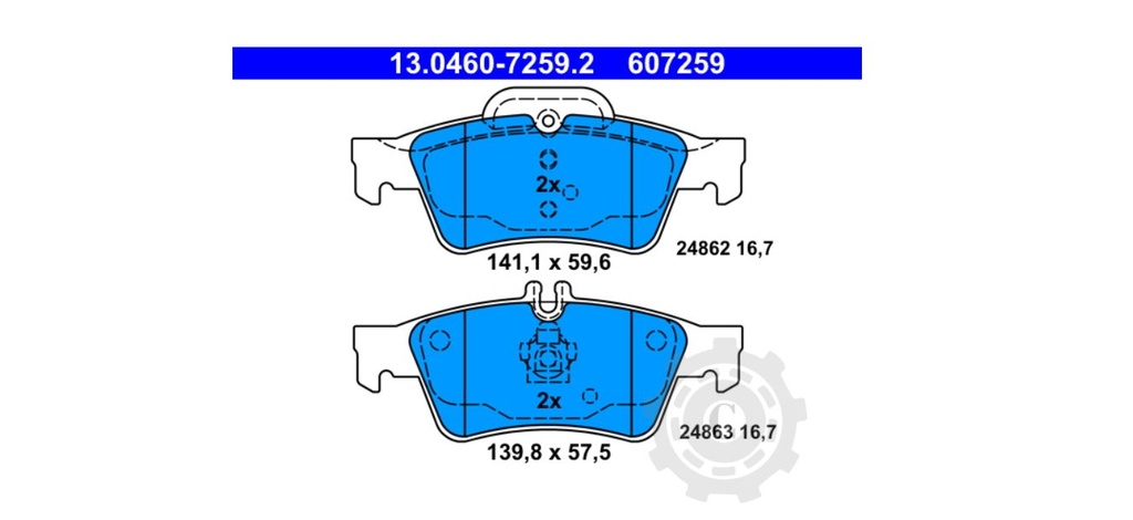 Set placute frana spate